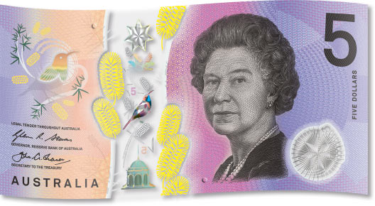 New $5 banknote signature side