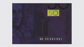 Australian new 50 dollar note - Counterfeit money detection