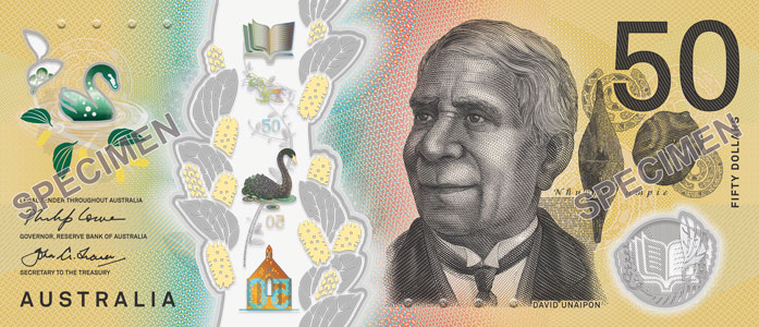 The new generation $50 banknote - signature side.